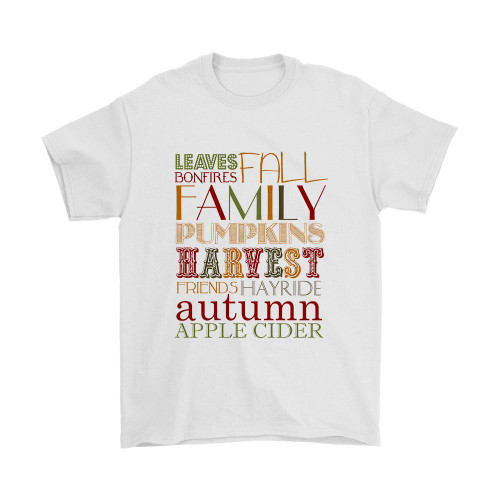 Leaves Fall Binfies Family Quotes Man's T-Shirt Tee