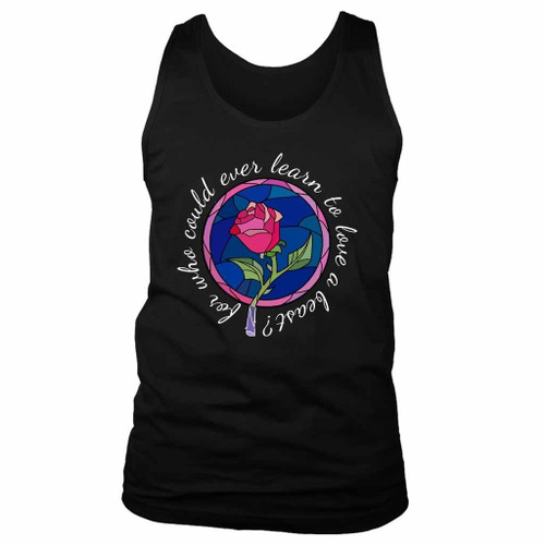 Beauty And The Beast Rose Quote Man's Tank Top