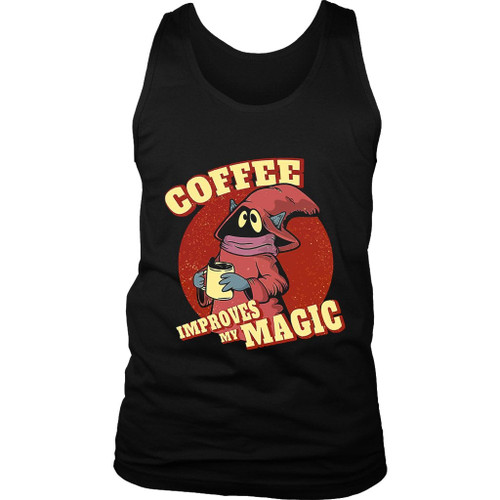 Coffee Improves My Magic Man's Tank Top