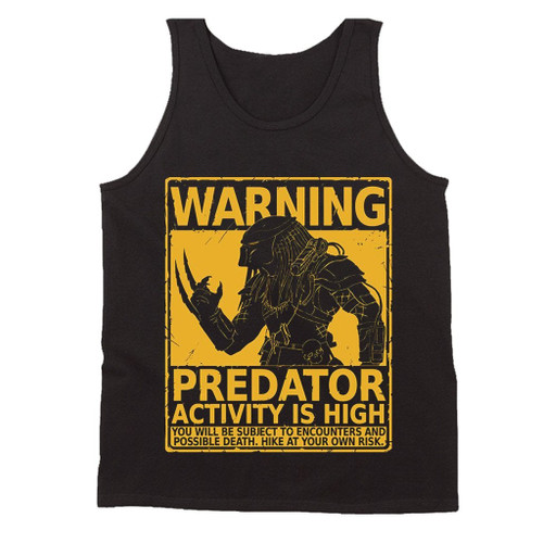 Predator Hunting Season Beware Of Wild Yautja Man's Tank Top