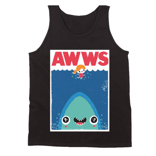 Awwws Cute Baby Shark Jaws Man's Tank Top