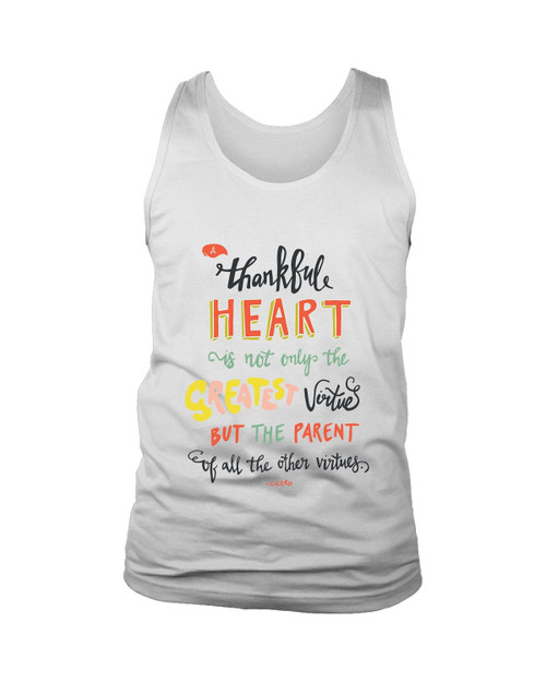 Thankful Heart Quotes Man's Tank Top