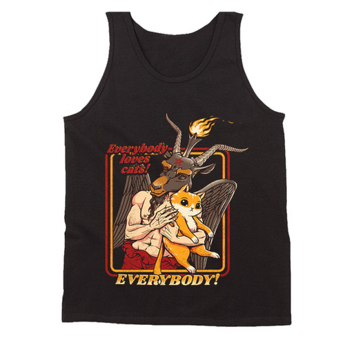 Everybody Loves Cats Even Satan Man's Tank Top