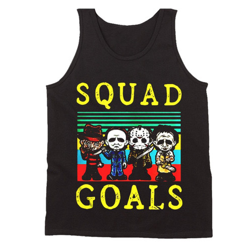 Freddy Krueger Michael Myers Jason Voorhees Squad Goals Vintage Man's Tank Top