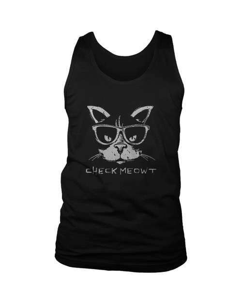 Cat Glasses Check Meowt Man's Tank Top