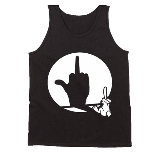Middle Finger Shadow Puppet Funny Man's Tank Top