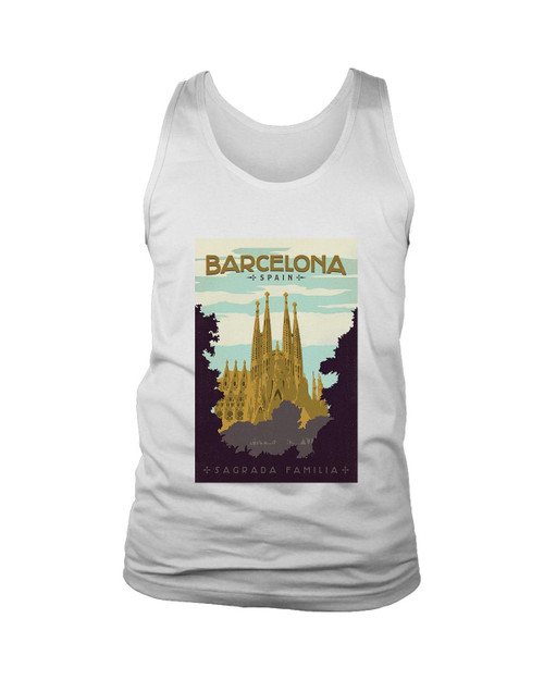 Barcelona Spain Sagrada Familia Man's Tank Top
