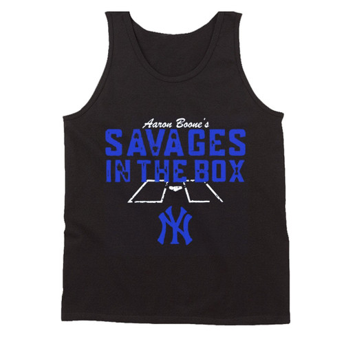 Aaron Boones Savages In The Box For Yankees Fan Man's Tank Top