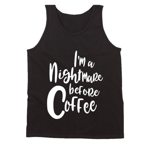 Nightmare Before Coffee Man's Tank Top