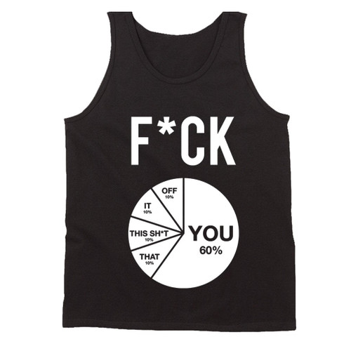 Fuck Pie Chart Man's Tank Top