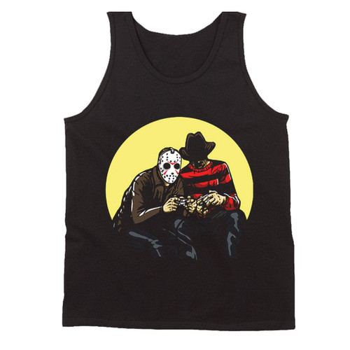 Gamers Funny Jason Freddy Halloween Geek Nerd Computer Horror Man's Tank Top