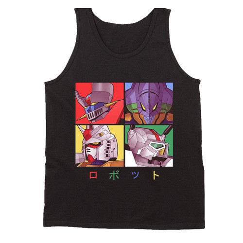 Anime Robot Gundam Hero Mechaz Man's Tank Top