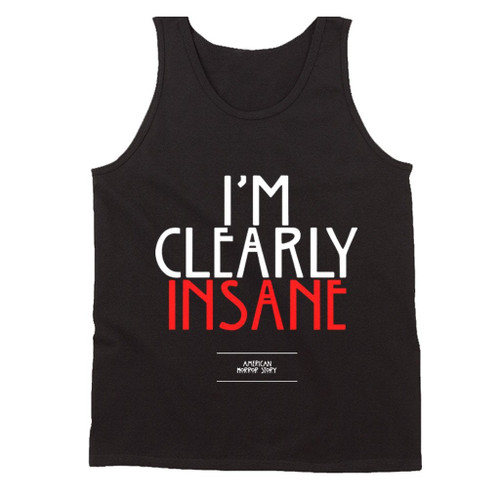 American Horror Story I Am Clearly Insane Evan Peters Coven Quote Man's Tank Top