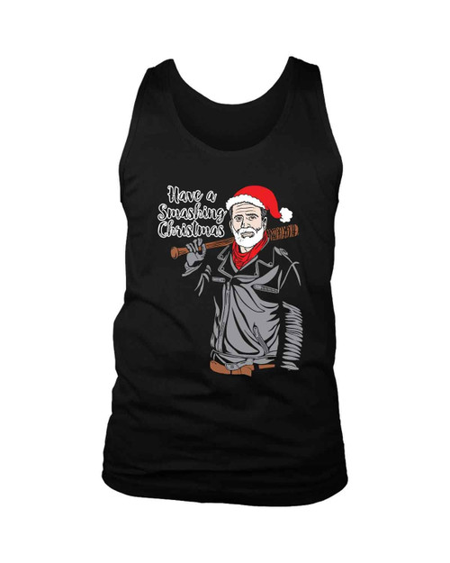 Have A Smashing Christmas Negan Twd Parody Man's Tank Top Have A Smashing Christmas Negan Twd Parody Man's Tank Top