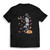 Dancing Skeleton With Boho Leaves Mens T-Shirt