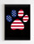 Dog Paw Usa Flag Merica Poster