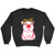 Cute Pig With Leopard Bandana Sweatshirt
