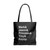 Anime Team List Tote Bags