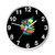 Hat And Glasses Skater Skull 1  Wall Clocks