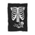 Baby Skeleton Ribs Halloween Maternity Pregnant Simple Halloween Costume Idea Design Fleece Blanket