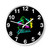 Godzilla In Neon Love Art Wall Clocks