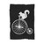 Squirrel On Bicycle Funny Blanket