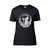 Distressed Faded Black Hysteric Glamour Skull Printed Women's T-Shirt Tee