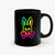 Psychedelic Bunny Psycho Rainbow Bunny Bunnies Vintage Ceramic Mugs