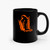 Witch Witchcraft Orange And Black Silhouette (2) Ceramic Mugs