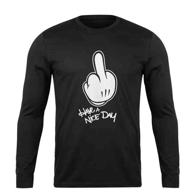 Mickey Mouse Have A Nice Day Long Sleeve T-Shirt Tee