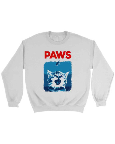 Paws Jaws Shark Parody Sweatshirt
