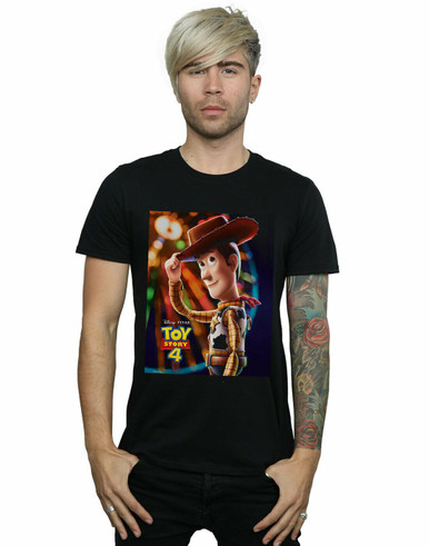 Disney Toy Story 4 Woody Poster Man's T-Shirt Tee