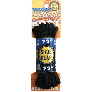 Shoe Gear Waxed Boot Laces | 72" | Black Shoe Gear Waxed Boot Laces | 72" | Black