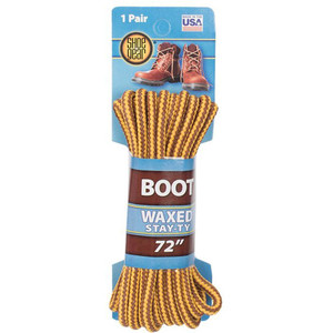 Shoe Gear Waxed Boot Laces | 72" | Brown/Gold Shoe Gear Waxed Boot Laces | 72" | Brown/Gold