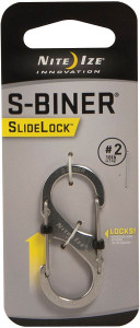Nite Ize Slidelock Steel S-Biner #2 | Stainless Steel