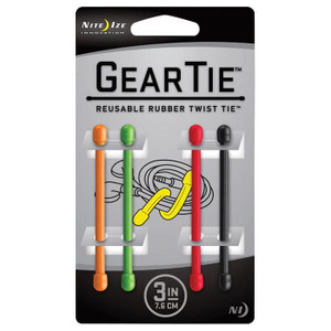 Nite Ize Gear Tie 3" | Assorted Colors | 4 Pack Nite Ize Gear Tie 3" | Assorted Colors | 4 Pack