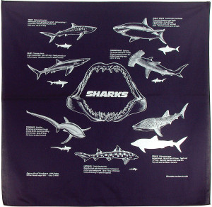 The Printed Image Sharks Bandana