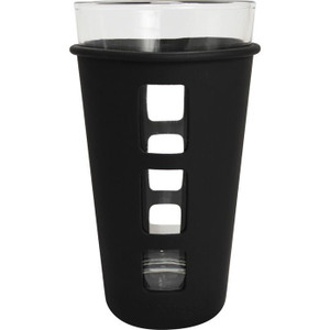 Eco Vessel Vibe Glass Pint Silicone | Black Eco Vessel Vibe Glass Pint Silicone | Black