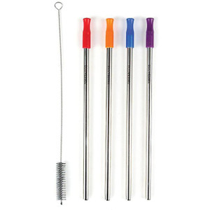 Eco Vessel Straw 4 Pack & Straw Brush | Stainless Steel Eco Vessel Straw 4 Pack & Straw Brush | Stainless Steel