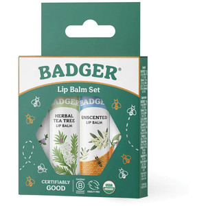 Badger Classic Lip Balm | 4 Pack | Green Badger Classic Lip Balm | 4 Pack | Green