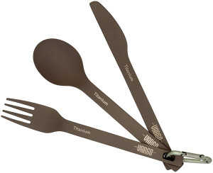 Vargo Titanium Knife, Fork & Spoon Vargo Titanium Knife, Fork & Spoon