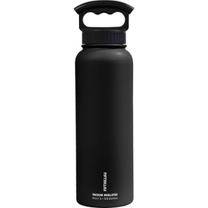 Fifty/Fifty 40 Oz Vaccum Insullated With 3 Finger | Black Fifty/Fifty 40 Oz Vaccum Insullated With 3 Finger | Black