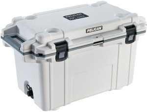 PELICAN  70QT ELITE COOLER | WHITE/GREY