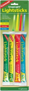 COGHLANS SNAPLIGHT LIGHTSTICK ASSORTED COLORS 4 PK