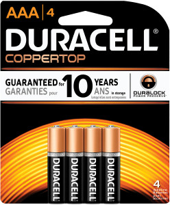 DURACELL  COPPERTOP AAA BATTERIES | 4 PACK