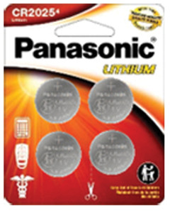 PANASONIC LITHIUM CR2025 COIN 4 PACK