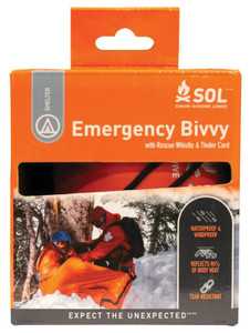 SOL  EMERGENCY BIVVY WITH RESCUE WHISTLE