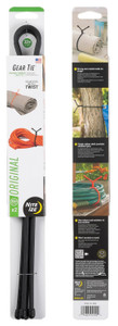 NITE IZE  GEAR TIE REUSABLE RUBBER TWIST TIE 32" | 2 PACK | BLACK