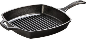 LODGE  10.5" SQUARE CAST IRON GRILL PAN