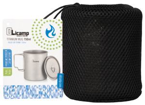 OLICAMP  SPACE SAVER MUG WITH LID | TITANIUM | 750 ML